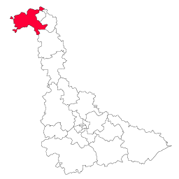 Carte : le canton de Mont-Saint-Martin dans la Meurthe-et-Moselle