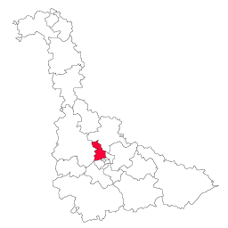 Carte : le canton Val de Lorraine Sud dans la Meurthe-et-Moselle