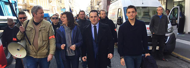 Christopher Varin à la manifestation des policiers à Nancy