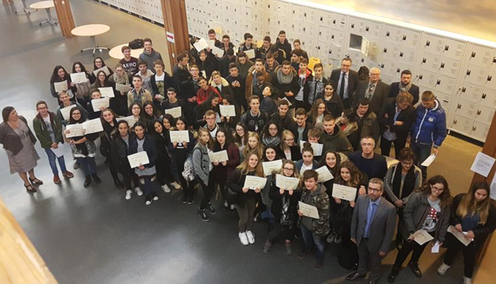 Stéphane Pizelle et Maryse Altermatt au collège Van Gogh de Blénod-lès-Pont-à-Mousson