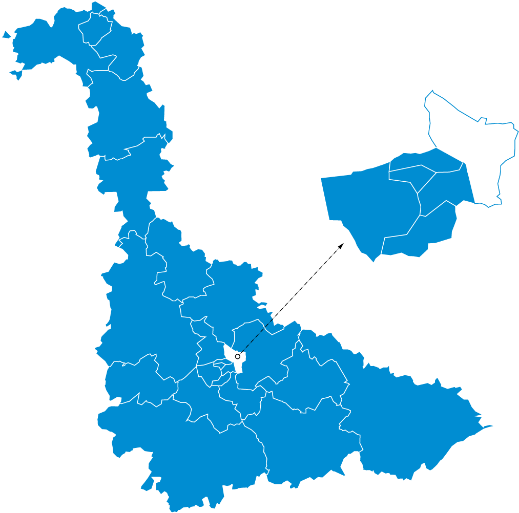 Carte : le canton de Saint-Max dans la Meurthe-et-Moselle